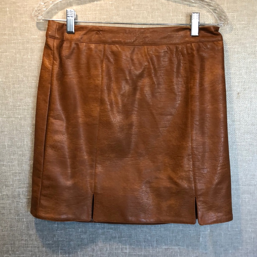 Faux Leather Skirt